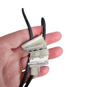 VINTAGE ACME STUDIO "FRONTIS" CLOISONNE' BOLO TIE